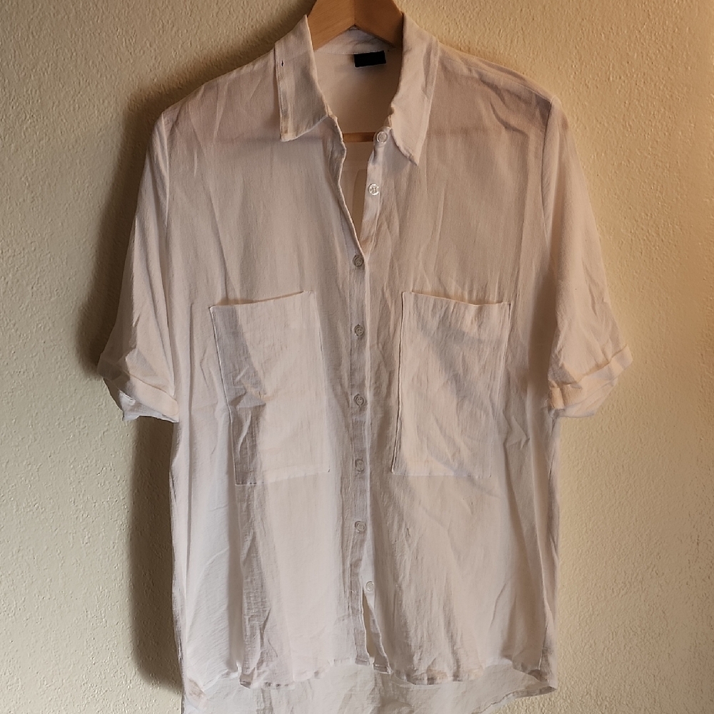 Classic White Button-Up Shirt
